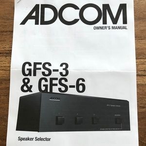 Adcom Speaker Selector GFS-3
